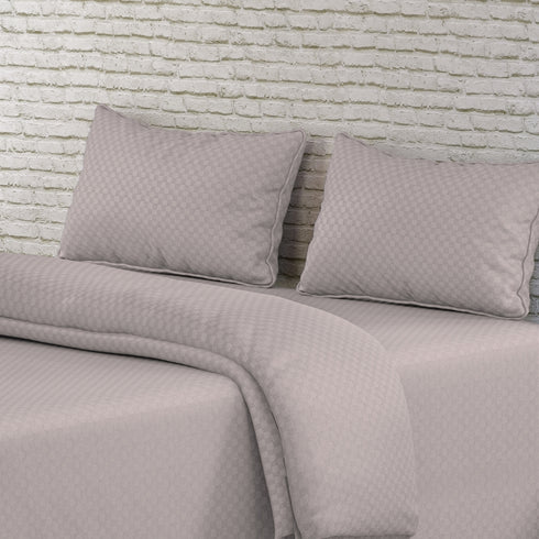 Geo Weave 300 TC 100% Cotton King Size Premium Bed Sheet Set with Pillow Covers by Florida